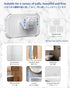 Waterproof Shower Phone Holder with 360° Rotation, Angle Adjustable, Wall Mounted Phone Holder for Bathroom Mirror Bathtub Kitchen, Up to 6.8 Inch...