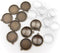 ALL in ONE 10pcs Double Side Cabochon Frame Setting Tray Pendant with 20pcs Clear Glass Dome Tile for DIY Jewelry Making (20MM)...