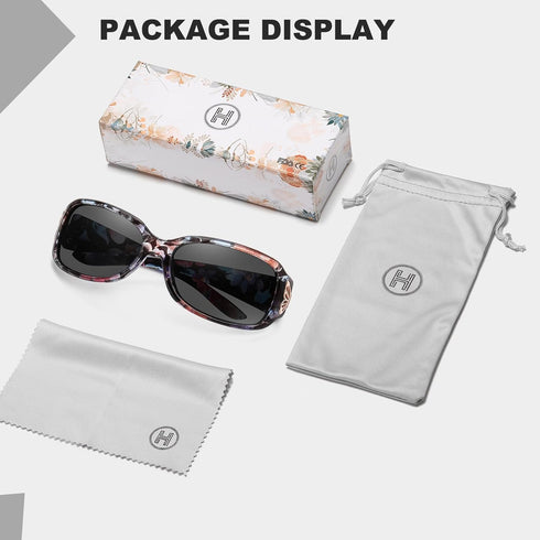 Women's Polarized Sunglasses - Fashionable Wraparound Butterfly Design with UV400 Protection...