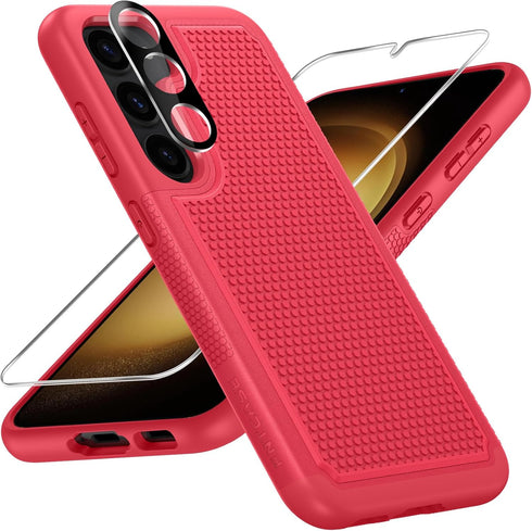 FNTCASE for Samsung Galaxy S23 Case: Dual Layer Heavy Duty Cell Phone Protective Cover Shockproof Rugged with Non-Slip Textured - Military Drop Pr...