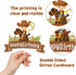 Glitter Cowboy Happy Birthday Cake Topper,Wild West Cowboy Cake Decor, Western Themed Party Decorations for Boys Girls and Kids Birthday or Baby S...