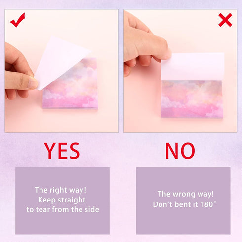 720 Pieces Watercolor Sticky Notes 12 Pads 2.8 x 2.8 Inches Self Stick Note Pads Cute Funny Self Adhesive Memo Post Notes for Office School Home S...