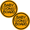 TOTOMO Baby on Board Magnet - (Set of 2) Safety Caution Decal Sign Magnets for Cars Bumpers - Baby Angel ALI-030...