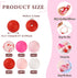 Beadthoven 15mm Silicone Beads 6 Colors Pink Red White Silicone Beads for Keychain Making Confetti Round Rubber Silicone Beads Kit for Pens Lanyar...