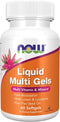 NOW Supplements, Liquid Multi Gels with Lutein and Lycopene, plus Flax Seed Oil, 60 Softgels...
