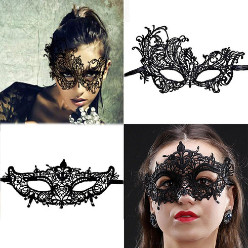 15 Packs Women's Sexy Flexible Lace Masks Eye-mask for Ball Party Venetian Masquerade Costume - Black...