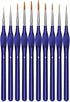 Miniature Paint Brushes,10Pcs Round Pointed Tip Paintbrushes, Micro Detail Paint Brush Set, Triangular Grip Handles Art Brushes Perfect for Acryli...
