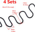 Antrader 16"(40cm) Couch Spring Repair Kit,4-Pack Upholstery Spring Clips for Furniture Couch Repair,Includes Screws and Clips,Black...