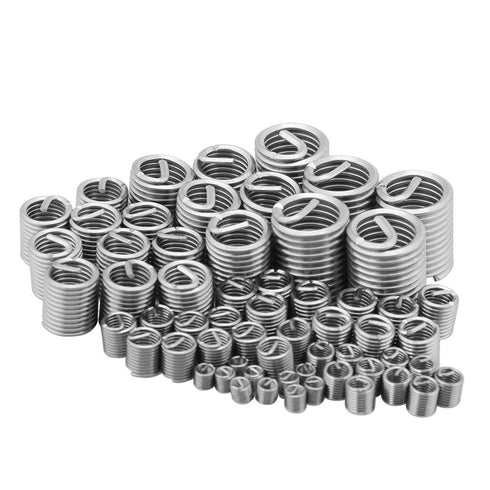 60 Pcs Wire Thread Inserts kit, M3 M4 M5 M6 M8 M10 Stainless Steel Wire Screw Sleeve Thread Repair Kit for Helical Repair, Eliminate Screw Hole De...