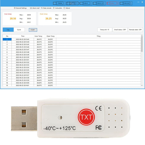 TEMPer2 USB Computer Thermometer Inside and Outside,Dual Temperature Sensor Logger, Ambient Temperature Monitoring Data Recorder,Upper Lower Limit...