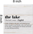 Country the Lake Definition Canvas Prints Wall Art Decor Desk Sign Lake Themed Poster Painting Framed Artwork 8 x 8 Inch Summer Rustic Home Shelf ...