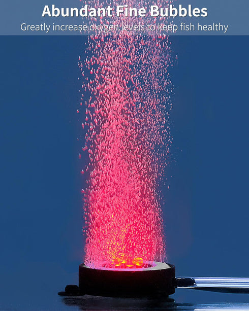 Uniclife Aquarium Volcano Ornament Kit Realistic Resin Volcanic Decoration with Air Stone Bubbler Red LED Light Decor for Fish Tank Landscape Addi...