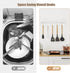 Kitchen Utensil Rack Wall Mount, White Adhesive Kitchen Utensil Hanger No Drilling Kitchen Utensil Holder Space Saving Kitchen Wall Hooks for Kitc...