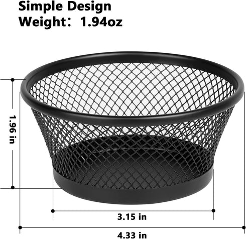 Paper Clip Holder for Desk, Paper Clip Holders, Mesh Paperclip Holders Metal Paper Clip Dispenser Organizer for Desk Binder Clip Holder Container ...