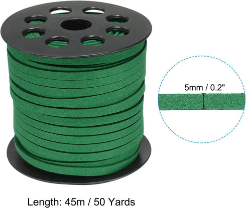 PATIKIL Flat Suede Leather Lace, 5mm x 50 Yard Faux Suede Leather Cord DIY Supplies for Necklace Bracelet Beading Jewelry Making Tassels Art Craft...