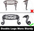 Black Plant Stand for Flower Pot Heavy Duty Potted Holder Indoor Outdoor Metal Rustproof Iron Garden Container Round Supports Rack for Planter Bro...