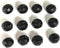12 Jet Glass Black Buttons Ball Style Faceted Set 12mm /16mm for,Blouses, Shirts Etc (3/8'')...