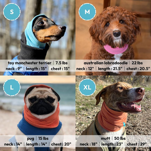 Gooby Snood - Flamingo, X-Small - Warm Cover for Dogs to Protect from Cold or Noise...