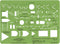 ALVIN TD1279, Electric/Electronic Template, Design Tool for Students and Professionals Size: 5" x 7" x .03"...