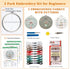 LYSHIATSU 3 Sets Embroidery Starter Kit for Beginners, Patterns Cross Stitch for Adults, Hobbies Embroidery, Learning DIY Kit with 3 Embroidery Ho...