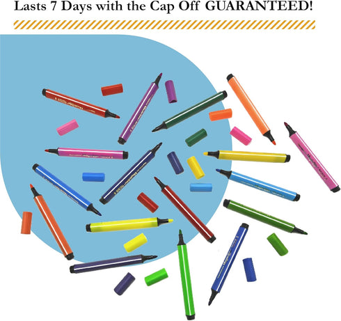 The Pencil Grip Magic Tri Stix, Non-Toxic and Washable Markers For Kids, 24 Assorted Stix Markers, TPG-397...