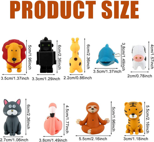 9 Pieces Nurse Flashlight Pediatric, Nurse Flashlight Keychain, Animal Flashlight Keychain Dolphin Lion Cow Cat Robot Giraffe Tiger Flamingos Slot...