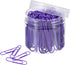 MECCANIXITY Paper Clips Medium Size 2 Inch Vinyl Coated to Prevent Tearing Pages with Box for Organize Office Home Purple Count 100...