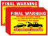 Final Warning Stickers (Pack of 50) Parking Violation Notice Vehicle is Illegally Parked - Large Size 6" X 9" – Yellow...
