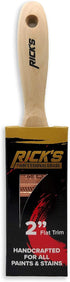 Rick's Professional Grade 2" Flat Paint Brush - Paint Brushes for Wall Paint, Furniture, Home Improvement | Painting Supplies | Copper Ferrule & S...