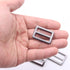 JWBIZ 8pcs Flat Metal Slide Buckle Belt Adjuster Sliders Tri Glide Strap Hardware Clasp (Gun Black, 1 Inch)...