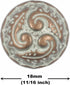 Bezelry 12 Pieces Ferns Swirl Domed Metal Shank Buttons. 18mm (11/16 inch) (Copper White Patina)...