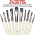 DUGATO Artist Paint Brushes Set 10pcs for Acrylic Oil Watercolor Gouache Paint by Numbers, Art Face and Body Professional Miniatures Painting Kits...