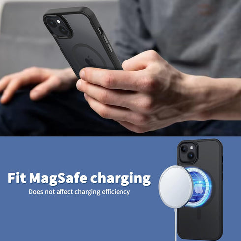CACOE Magnetic Case for iPhone 13 & iPhone 14 6.1 inch-Compatible with MagSafe & Magnetic Car Phone Mount,Anti-Fingerprint TPU Thin Phone Cases Co...