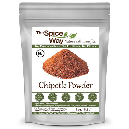 The Spice Way Ground Chipotle Powder - 4 oz Resealable Bag...