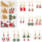 SUNNYCLUE 1 Box DIY 10 Pairs Christmas Enamel Charms Earring Making Kit Jingle Bell Charms for Jewelry Making Rhinestone Christmas Charms Snowflak...