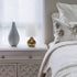 Simple Designs LT2073-GDW Mini Hammered Texture Gold Drip Table Lamp with White Shade...