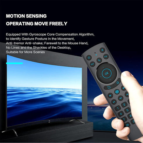 G20BTS Plus Wireless Bluetooth 5.0 Voice Backlit Remote Control Support 2.4G USB Gyroscope IR Learning Remote Control for Android TV Box(G20S Pro ...
