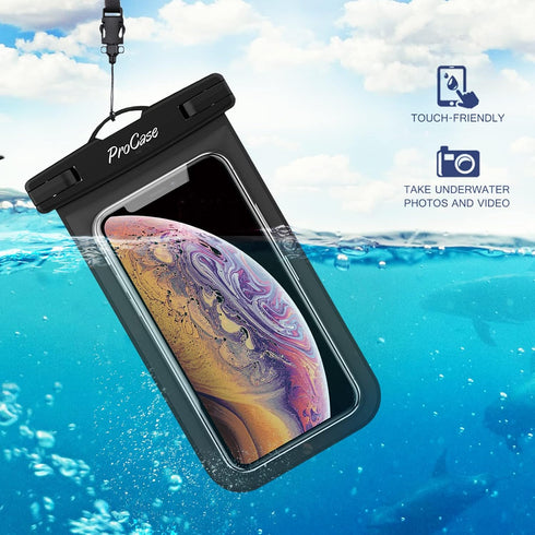 ProCase 2 Pack Waterproof Phone Pouch Case, 7" Universal Underwater Cellphone Dry Bag for iPhone 16 15 14 13 Pro Plus Max 12 11, Galaxy S24 S23 S2...