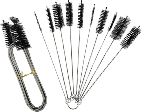 60 Inch Aquarium Filter Hose Brush+8 Inch Nylon Tube Cleaner Brush Set,Stainless Flexible Tube Cleaning Long Brush for Lab Fish Tank Aquarium and ...
