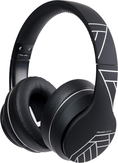 PowerLocus Wireless Bluetooth Headphones, Over Ear Headphones with Microphone, 50H Playtime, HiFi Stereo Sound, Deep Bass, Soft Earmuffs, Foldable...