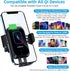 Wireless Car Charger-Cup Holder Phone Mount,Automatic Infrared Smart Sensor Clamping Qi 15W Fast Universal Adjustable Cell Phone Wireless Charging...