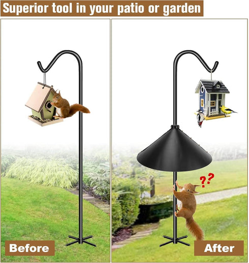 Squirrel Baffles for Bird Feeders, Bird Feeder Baffle, Outdoor Squirrel Baffle Galvanized Steel Squirrel Flapper Squirrel Proof Bird Feeder Pole B...