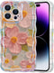 EYZUTAK Case for iPhone 14 Pro Max, Colorful Retro Oil Painting Printed Flower Laser Glossy Pattern Cute Curly Wave Edge Exquisite Stylish Durable...