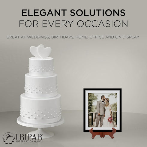 Tripar 9 Inch Wooden Plate Display Stand Picture Easel Stand...