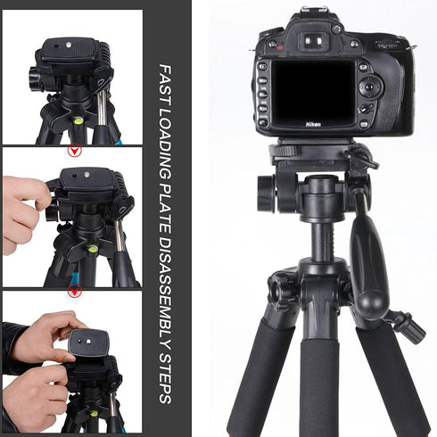 Camera Tripod Monopod Head Quick Release Plate QR Camera Mount Adapter with 1/4'' Screw for Q111 Q222 Q100 Tripod...