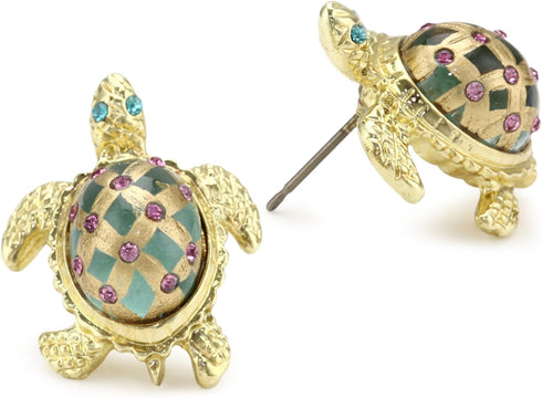 Betsey Johnson Turtle Stud Earrings...
