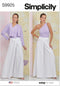Simplicity Easy to Make Misses' Wide Leg Pants, Knit Shrug and One-Shoulder Top Sewing Pattern Packet, Design Code S9925, Sizes 16-18-20-22-24, Mu...