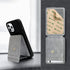 M-Plateau Phone Wallet Stick ON,Card Holder for Cell Phone with Elastic Magnetic Closure,Perfect Bifold Credit Card Holder For Phone Cases(Pure Gr...