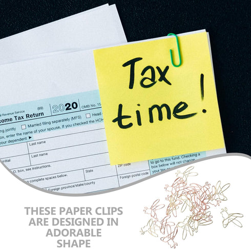 NUOBESTY Decorative File Folders 20pcs Cute Paper Clips Metal Bee Shape Journaling Paper Clamp Binder Clips Scrapbooking Bookmarks for Office Supp...