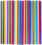 300 Pcs Colorful Plastic Long Disposable Drinking Straws. (0.23''diameter and 10.2"long)...
